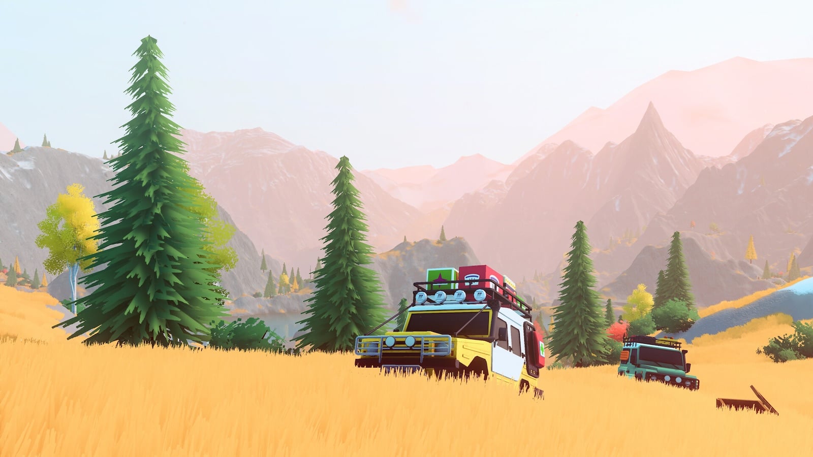 最大4人マルチ・オープンワールドドライブゲーム『over the hill』いきなりSteam同接約1万人の大人気発進。四駆オフロード車でゆく、ゆったり秘境探索