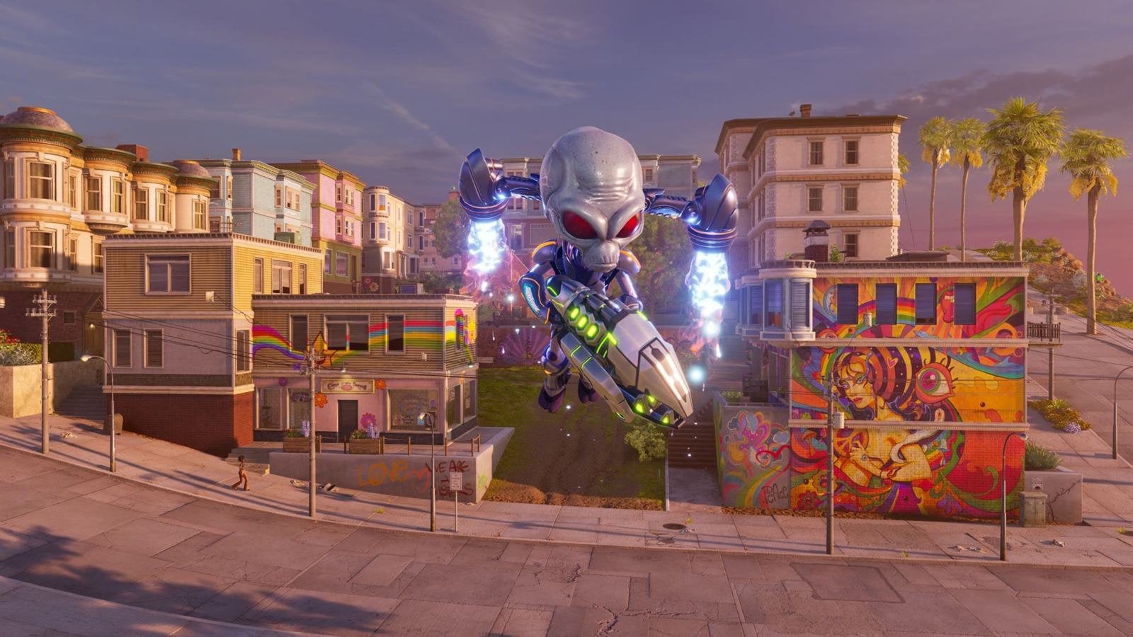 エイリアン地球侵略ACT『デストロイ オール ヒューマンズ！２ – リプローブド』Switch 2版配信開始。兵器や異能で地球荒らし放題、日本では”コジラ”とも戦う