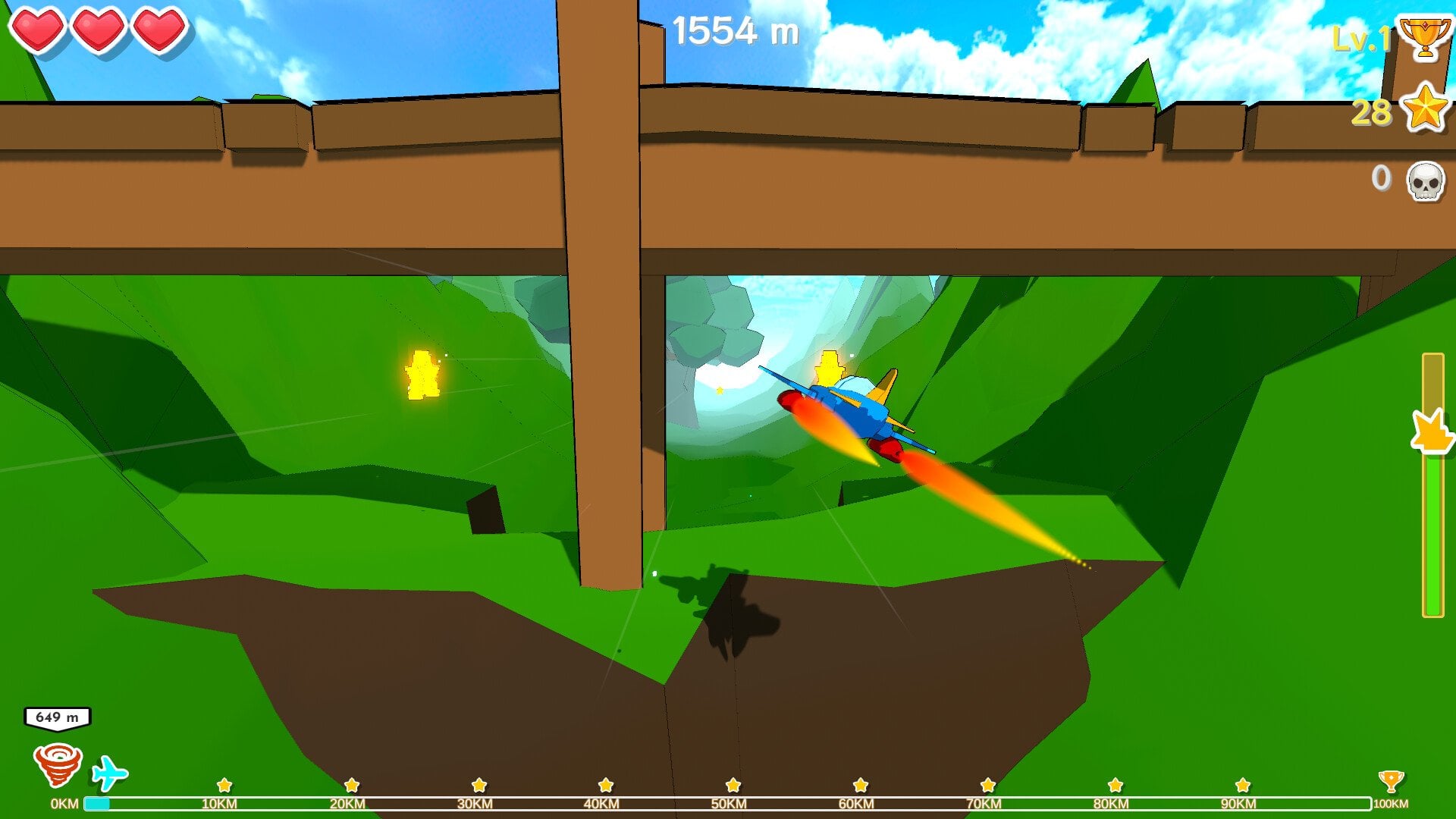Steam無料エンドレスフライトゲーム『飛んで行け！100km！山だ！』、11月16日に有料化へ。今ならタダ
