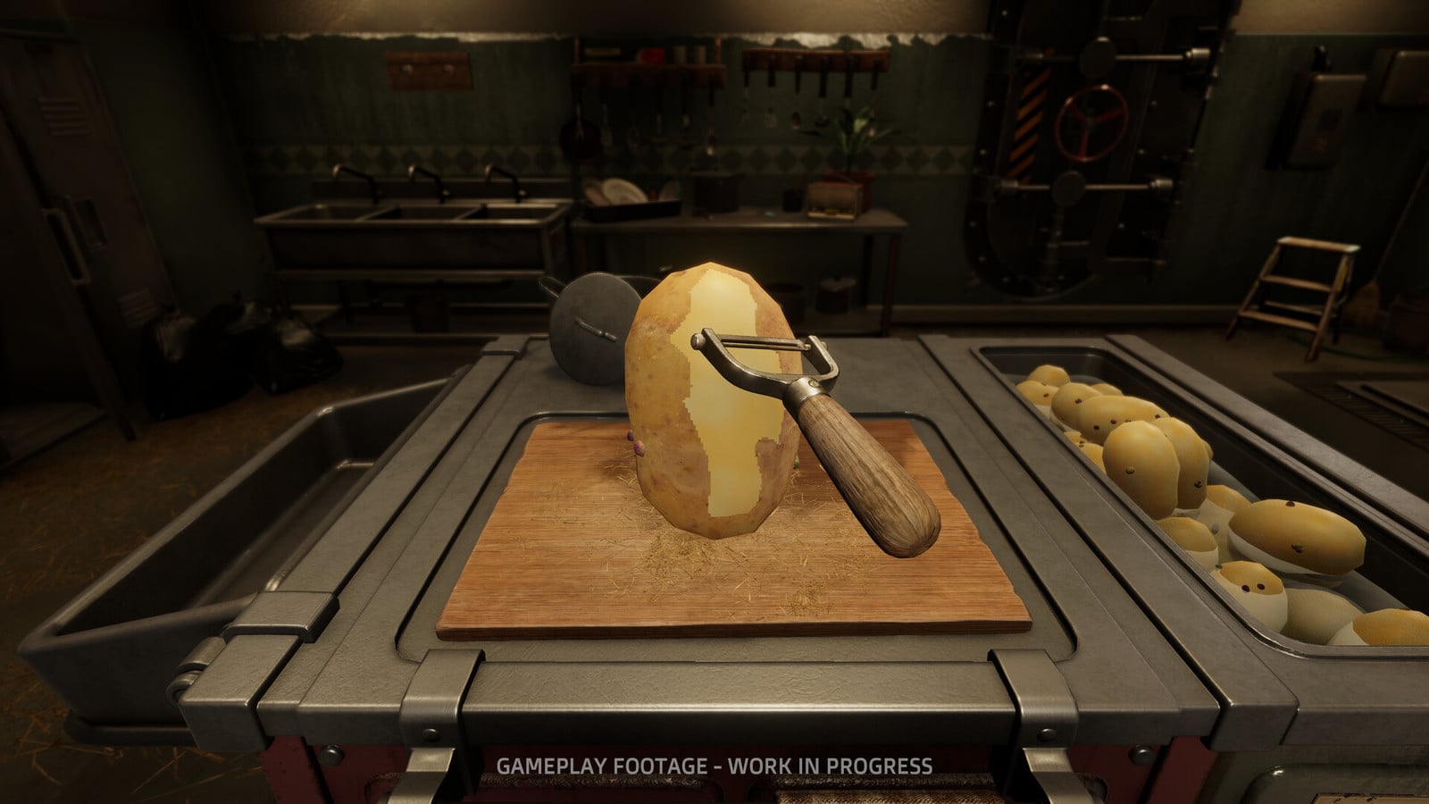 ひたすらジャガイモの皮をむく物理演算ゲーム『Potato Please』発表。お国のために芋まみれ、不穏労働シム