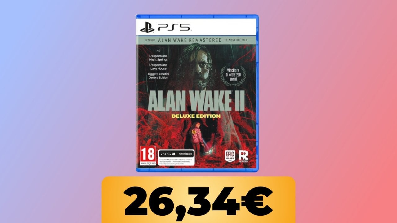 Alan Wake 2 Deluxe Edition per PS5 è al minimo storico su Amazon: vivi un'avventura ricca di suspense