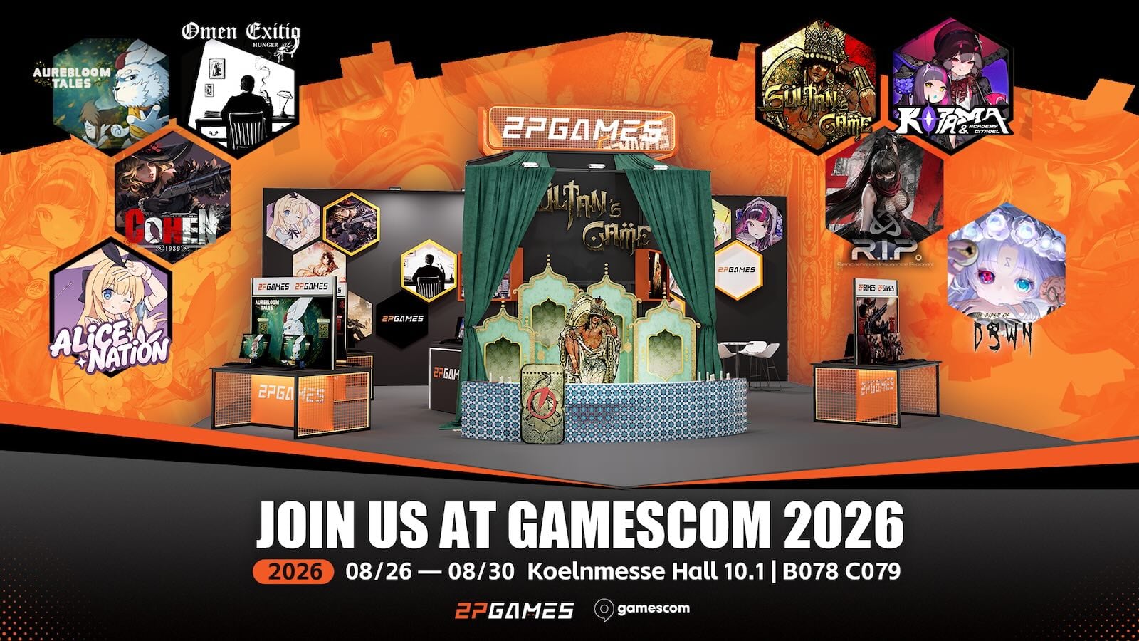 『スルタンのゲーム』などのヒットメーカー2P Games、「gamescom 2026」に新作続々出展へ。東洋娘育成シム、おとぎ話カードゲーム、復讐未亡人の銃乱射STGなど目白押し