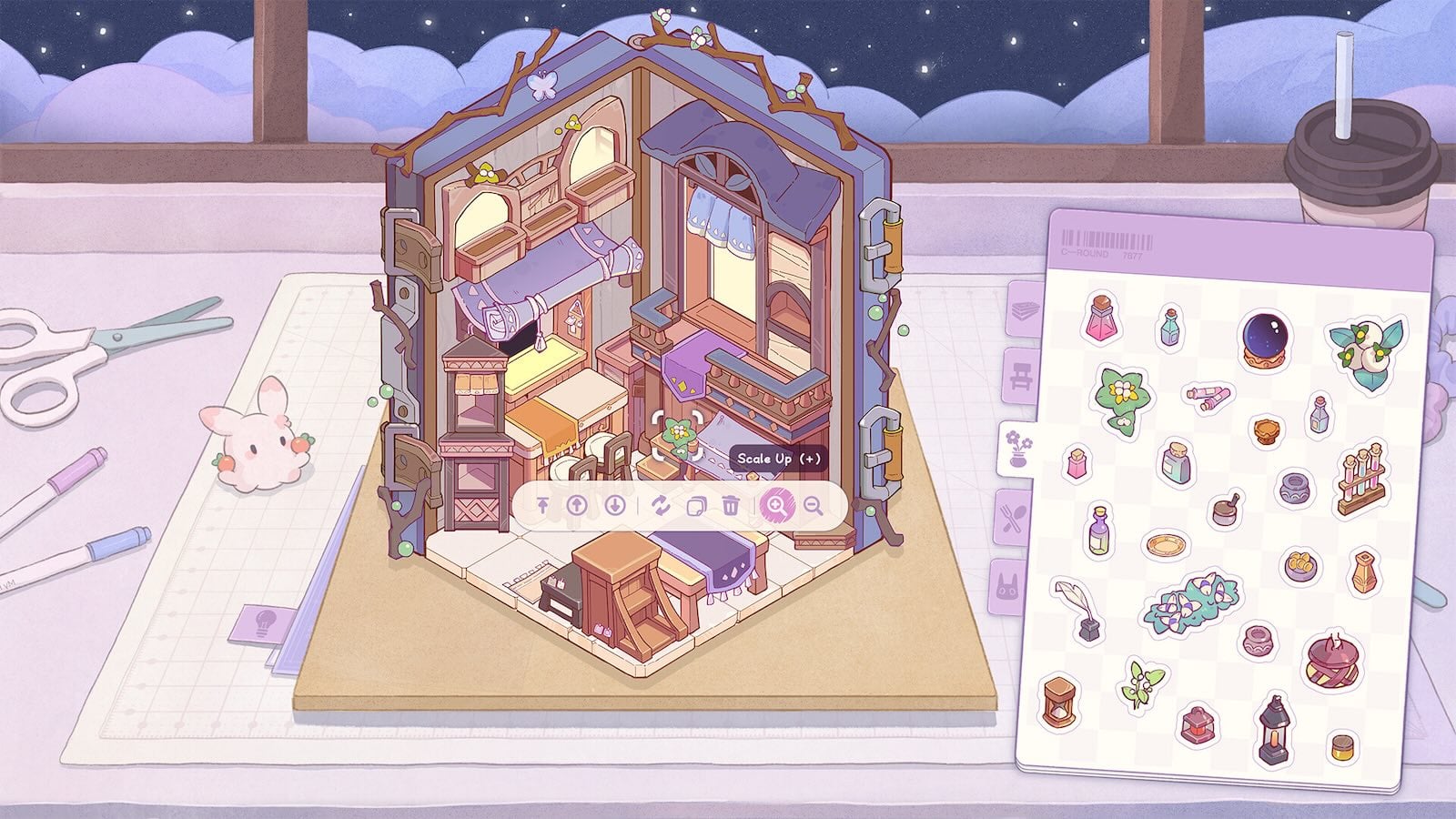 ステッカーで箱庭づくりゲーム『Oomi’s Nook』12月7日配信へ。8000枚以上のステッカーをのんびりペタペタ、完成したらゆるふわ生物が暮らしてくれる