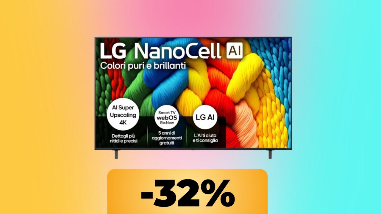 Goditi film e videogiochi col televisore LG NanoCell AI da 65" al minimo storico