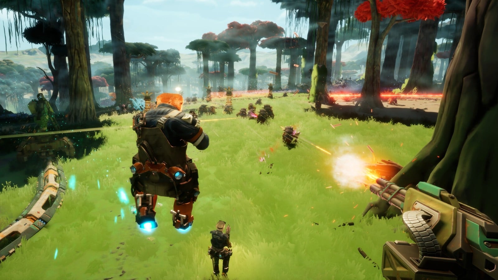 最大4人マルチ対応・二足歩行犬ローグライクシューター『GRAVHOUNDS』発表。エイリアンはびこる惑星で“危険まみれ”お宝さがし