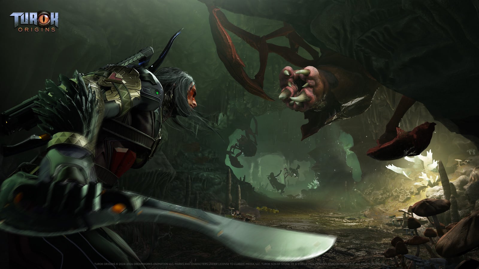 恐竜シューター『Turok: Origins』はシューターなのに近寄ってぶん殴るし、恐竜はミサイルを撃つ。見た目は豪快、ビルド構築は急にガチ