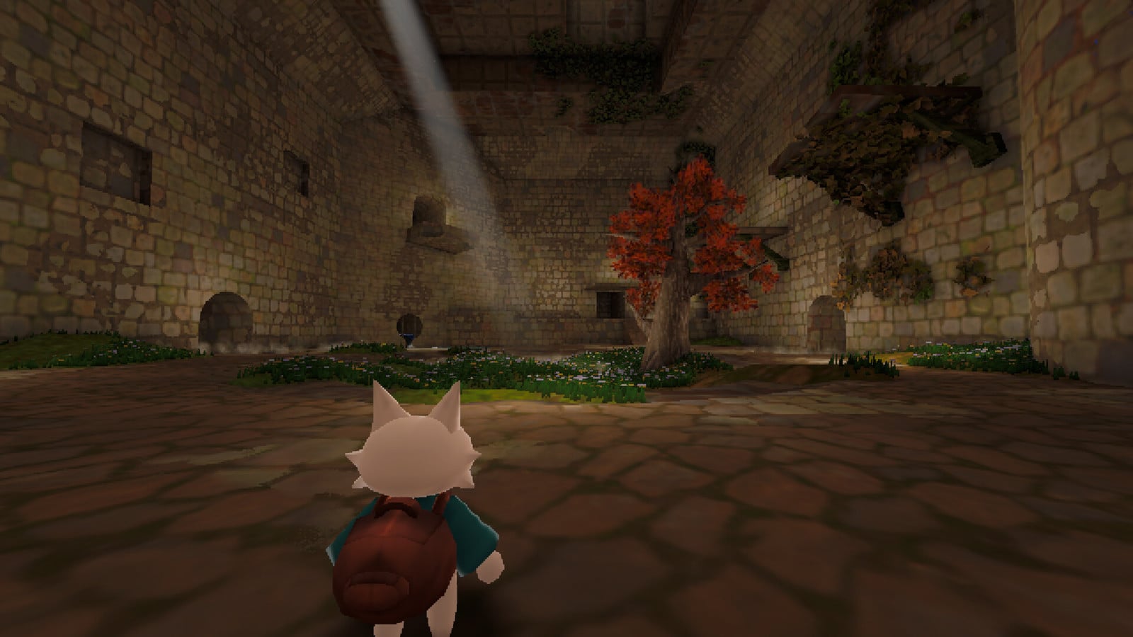もふもふネコっ子ぬるぬるパルクール『Soft Ruin』発表。一人でも友達とでも、大ジャンプ、ワイヤー移動で巨大迷宮を飛び回る