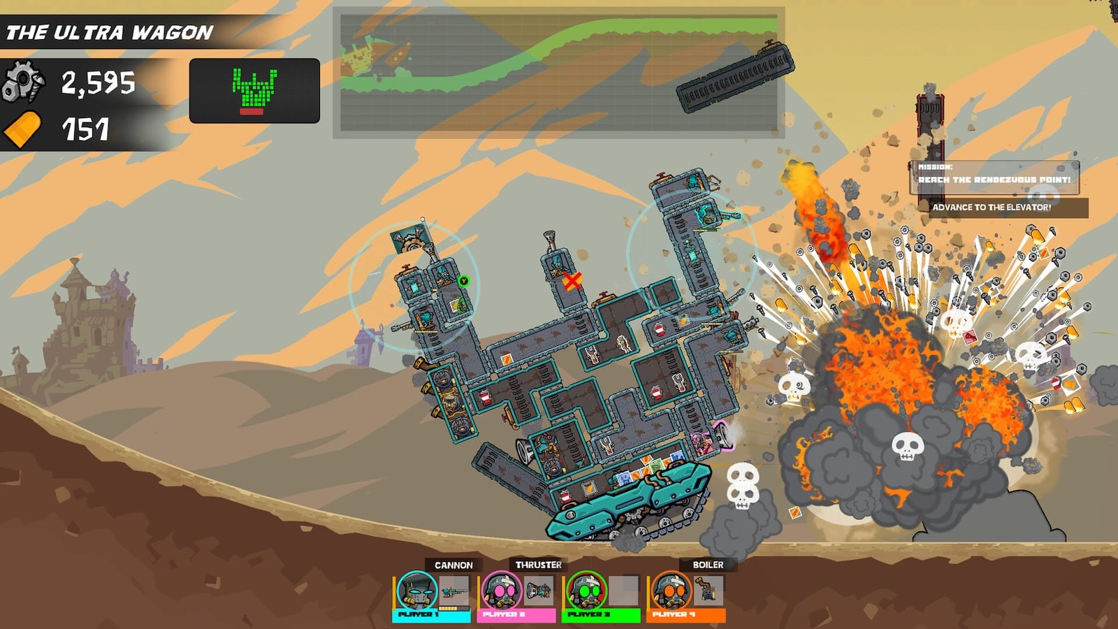 協力マルチ対応・巨大戦車建築ローグライク『Tower Tanks』発表。パーツと装備を積み上げ構築、「頭でっかち」戦車の中を走り回って敵を撃破
