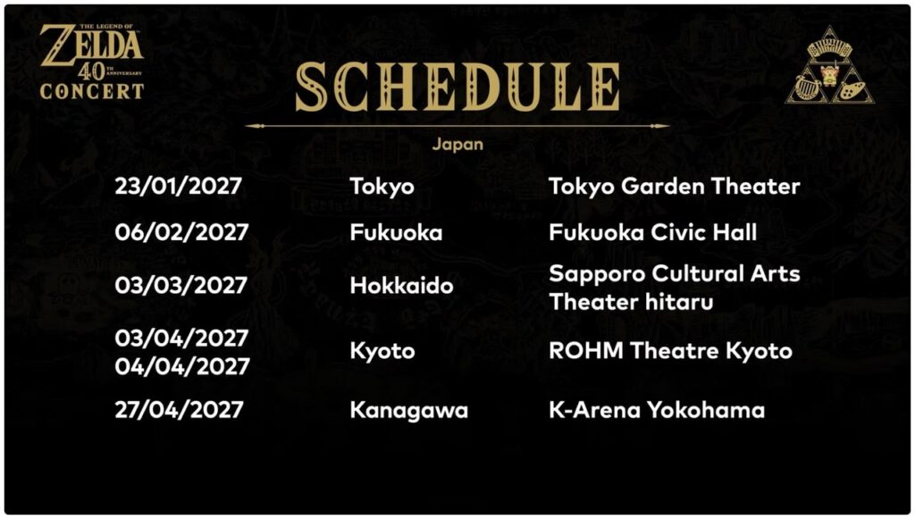 The Zelda 40th Anniversary concert series is playing through 2027