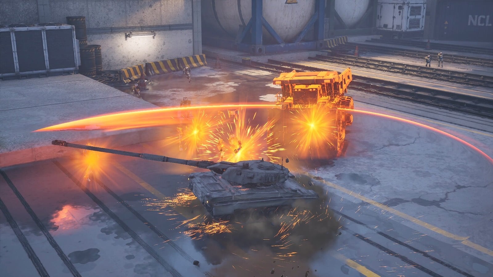 体当たりハイスピードバトル戦車アクション『SLAM TANK』発表。AI機械たちに砲身大回転攻撃、「砲撃なし」の“肉弾戦車”がゆく