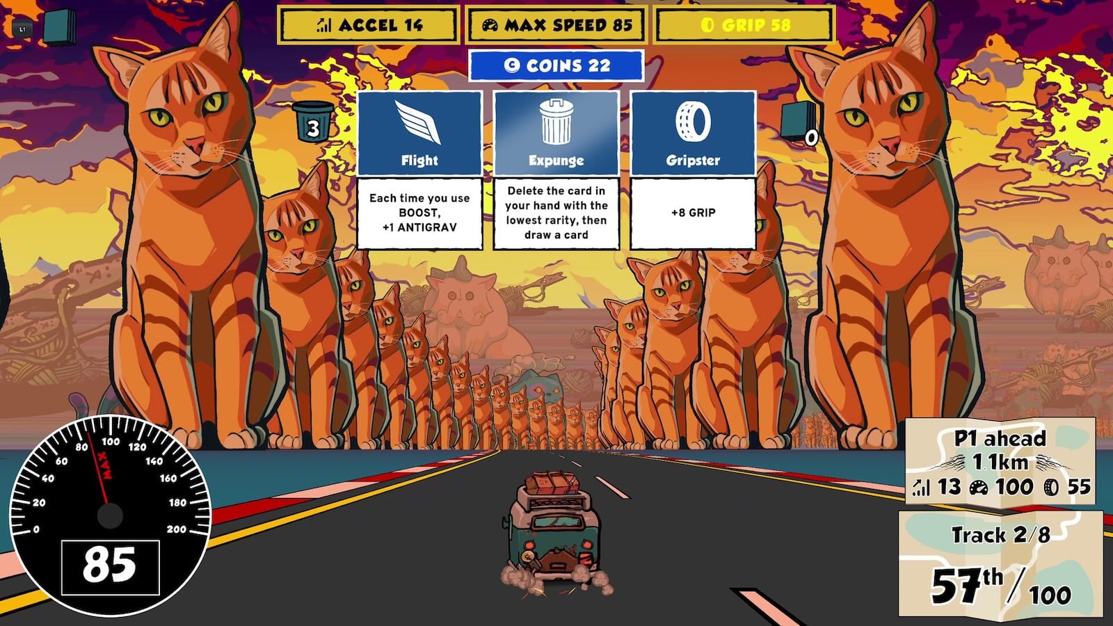 『アウトラン』風ローグライクレース『Reality Drift』11月12日配信へ。奇抜世界を巡るレースは99台の敵もどんどん強化、一部コースのデザインは『塊魂』の高橋慶太氏が担当