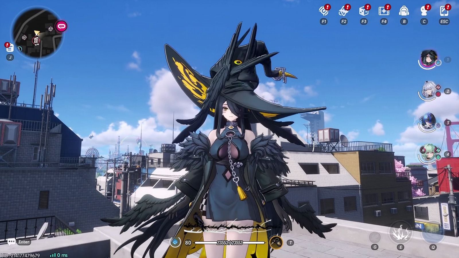 基本プレイ無料『NTE』新キャラ「クロバネ（CV能登麻美子さん）」は“変身してなんぼ”の万能妖艶魔女。火力マシマシ大暴れ、街では空も飛ぶ
