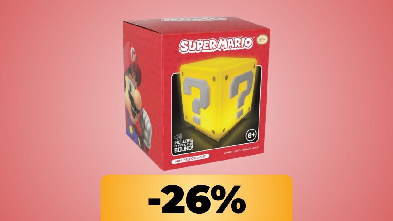 Questa carinissima lampada dedicata a Super Mario costa davvero poco su Amazon
