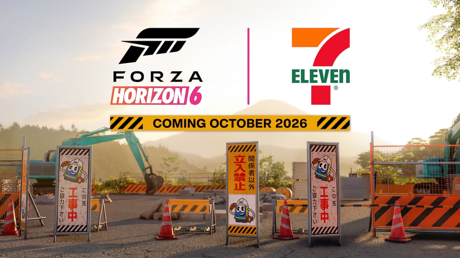 オープンワールド日本レース『Forza Horizon 6』と「セブン‐イレブン」のコラボ発表、10月の実装に向けて“工事中”。ゲーム内にセブン‐イレブン登場なるか